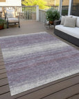 LOOMLAN Rugs Nira Purple Washable Indoor-Outdoor Rug