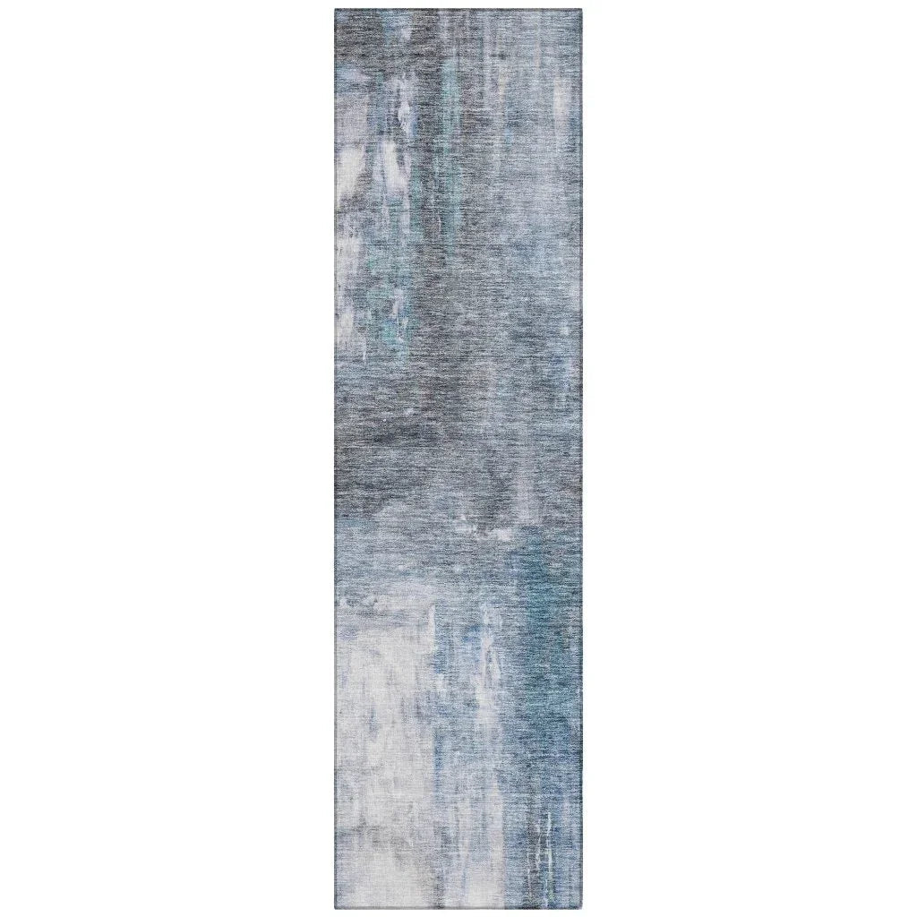 LOOMLAN Rugs Nocturne Blue Washable Indoor-Outdoor Rug