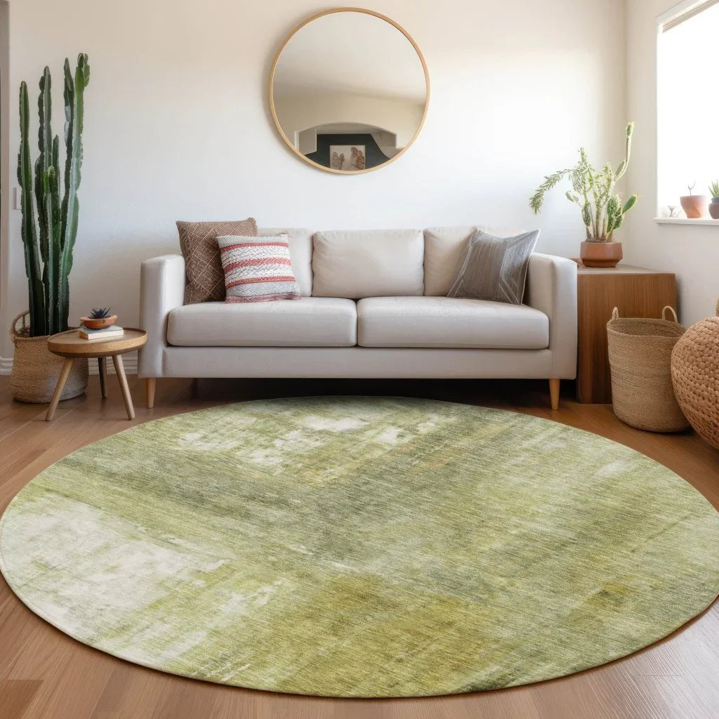 LOOMLAN Rugs Nocturne Green Washable Indoor-Outdoor Rug