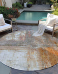 LOOMLAN Rugs Nocturne Orange Washable Indoor-Outdoor Rug