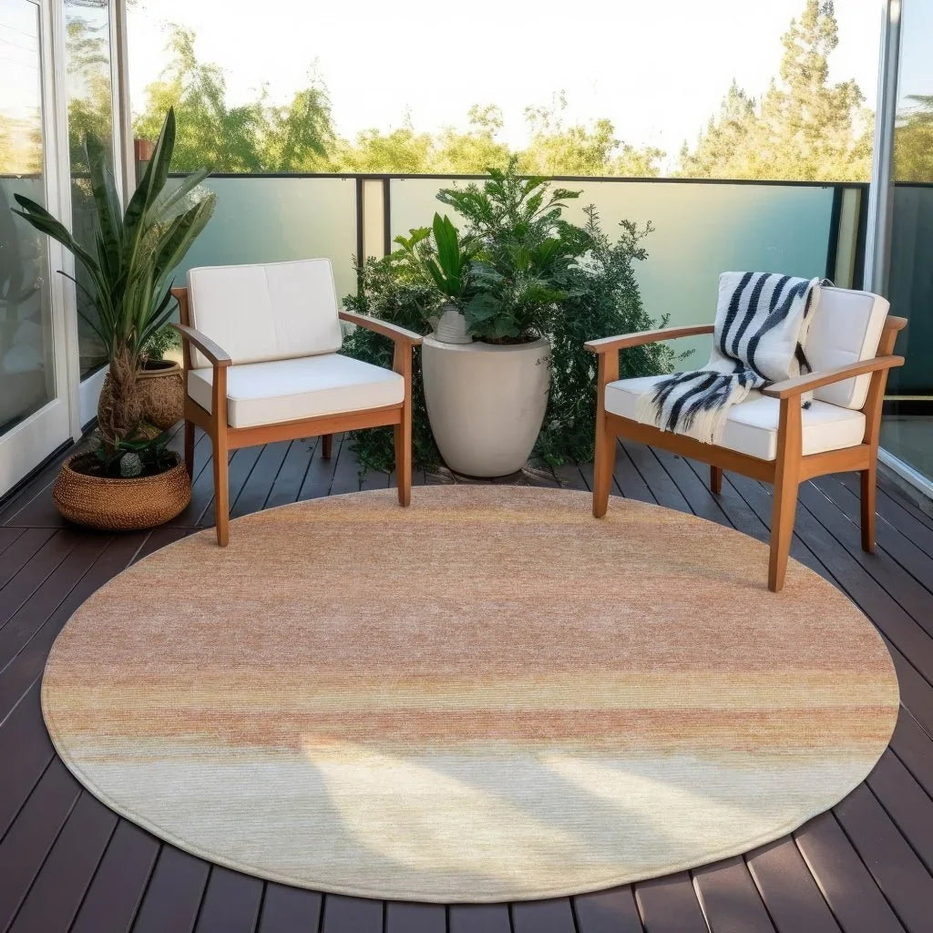 LOOMLAN Rugs Noe Orange Washable Indoor-Outdoor Rug