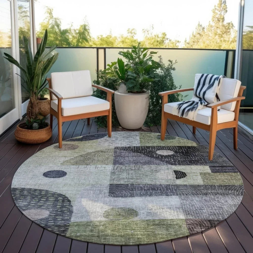 LOOMLAN Rugs Noel Aloe Washable Indoor-Outdoor Rug