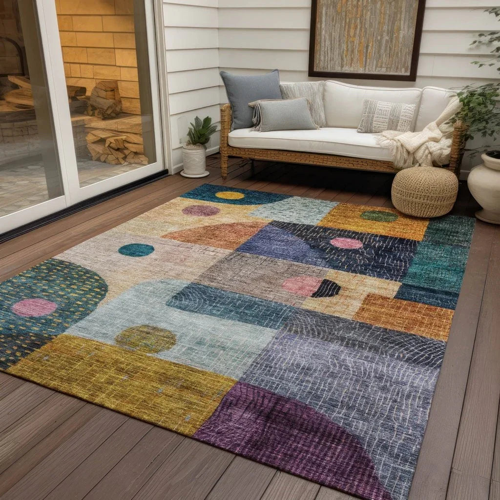 LOOMLAN Rugs Noel Green Washable Indoor-Outdoor Rug