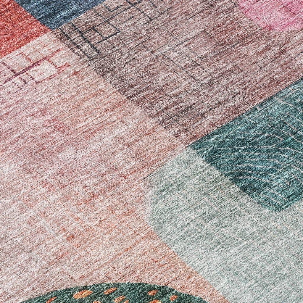 LOOMLAN Rugs Noel Orange Washable Indoor-Outdoor Rug