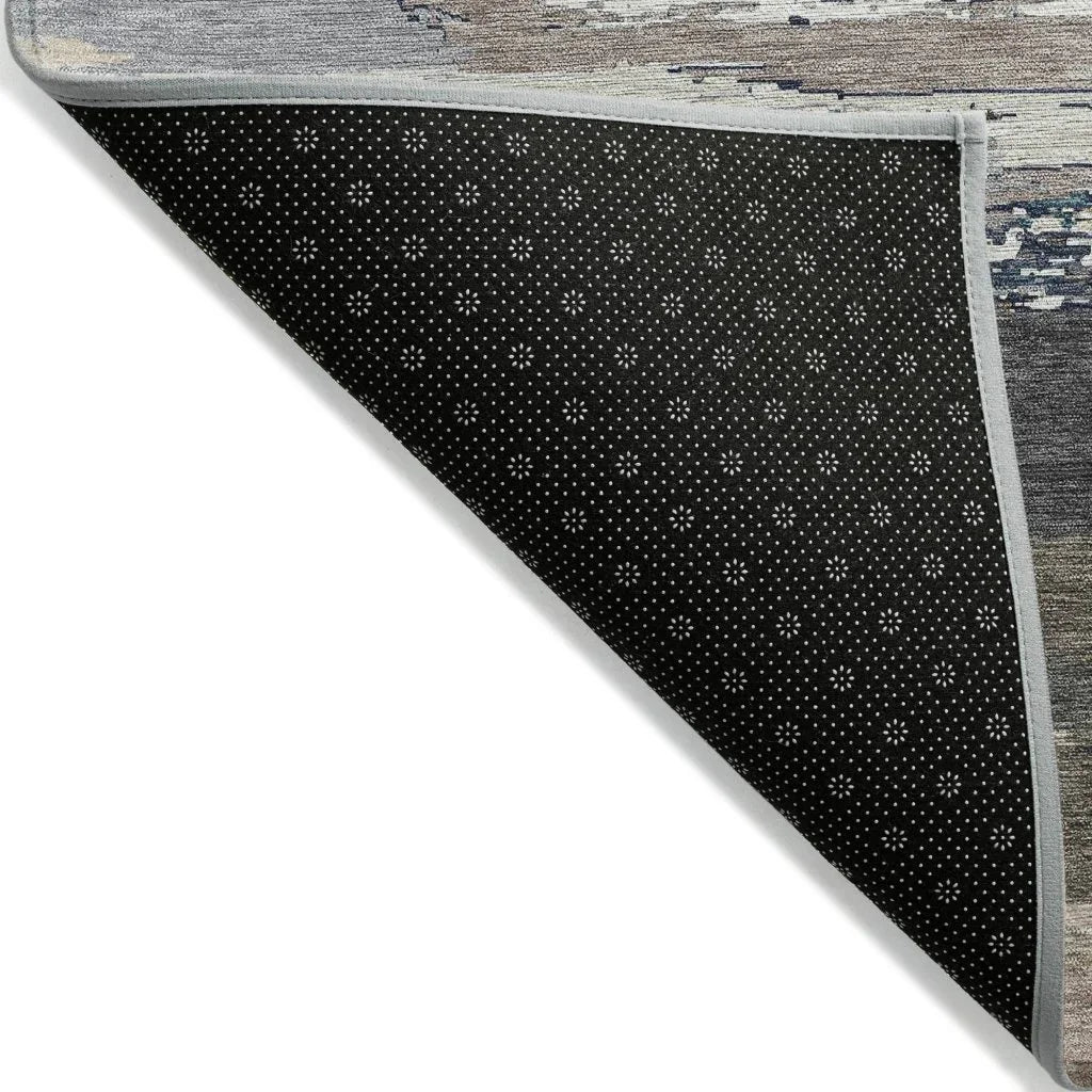 LOOMLAN Rugs Nomaria Black Washable Indoor-Outdoor Rug