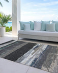 LOOMLAN Rugs Nomaria Black Washable Indoor-Outdoor Rug