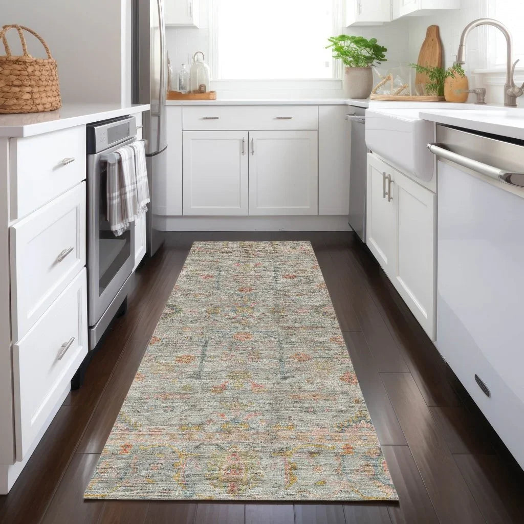 LOOMLAN Rugs Nora Brown Washable Indoor-Outdoor Rug