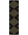 LOOMLAN Rugs Norelia Black Washable Indoor-Outdoor Rug