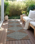 LOOMLAN Rugs Norelia Brown Washable Indoor-Outdoor Rug