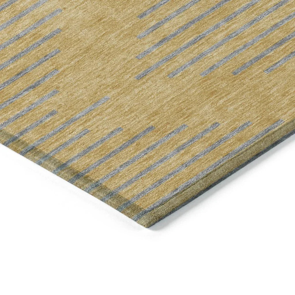 LOOMLAN Rugs Norelia Gold Washable Indoor-Outdoor Rug