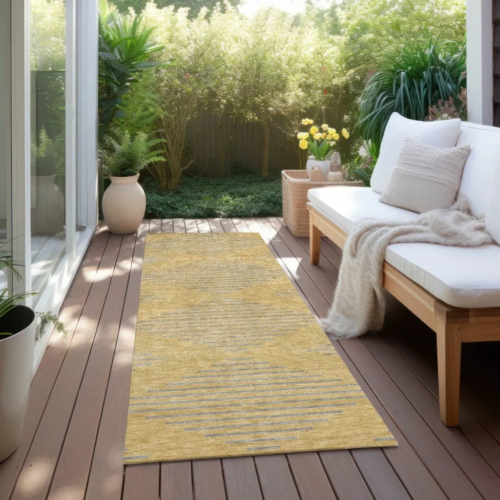 LOOMLAN Rugs Norelia Gold Washable Indoor-Outdoor Rug