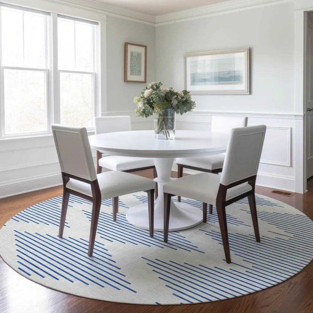 LOOMLAN Rugs Norelia Ivory Washable Indoor-Outdoor Rug