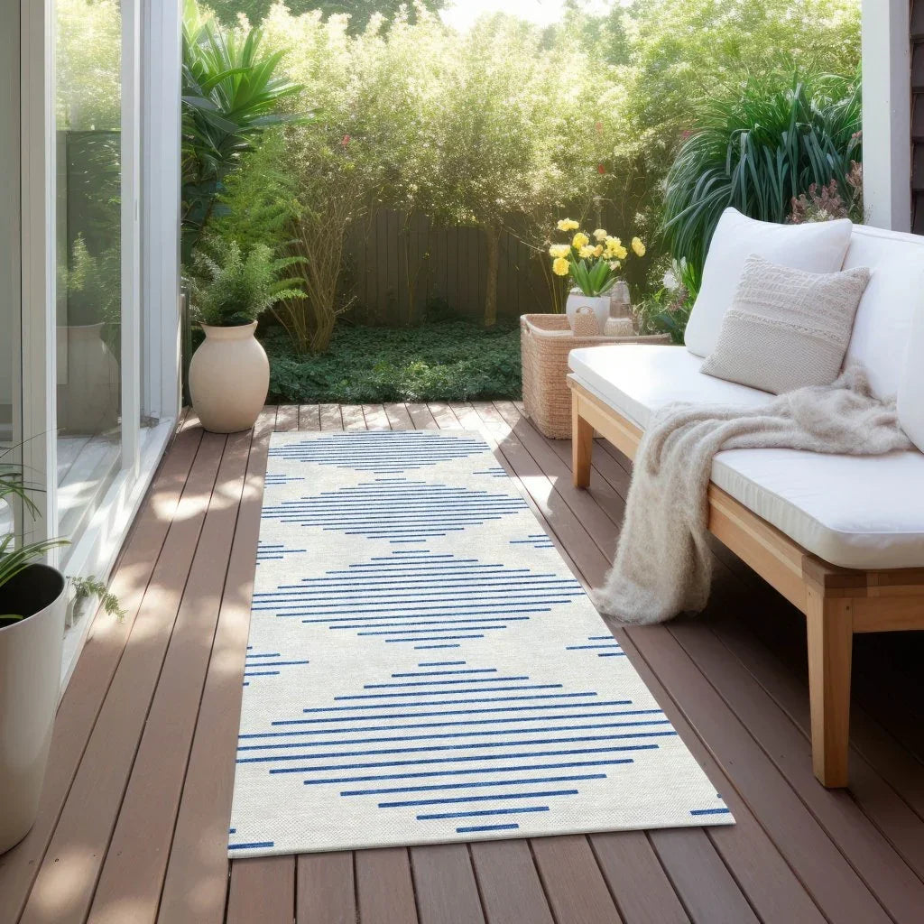 LOOMLAN Rugs Norelia Ivory Washable Indoor-Outdoor Rug
