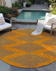 LOOMLAN Rugs Norelia Orange Washable Indoor-Outdoor Rug