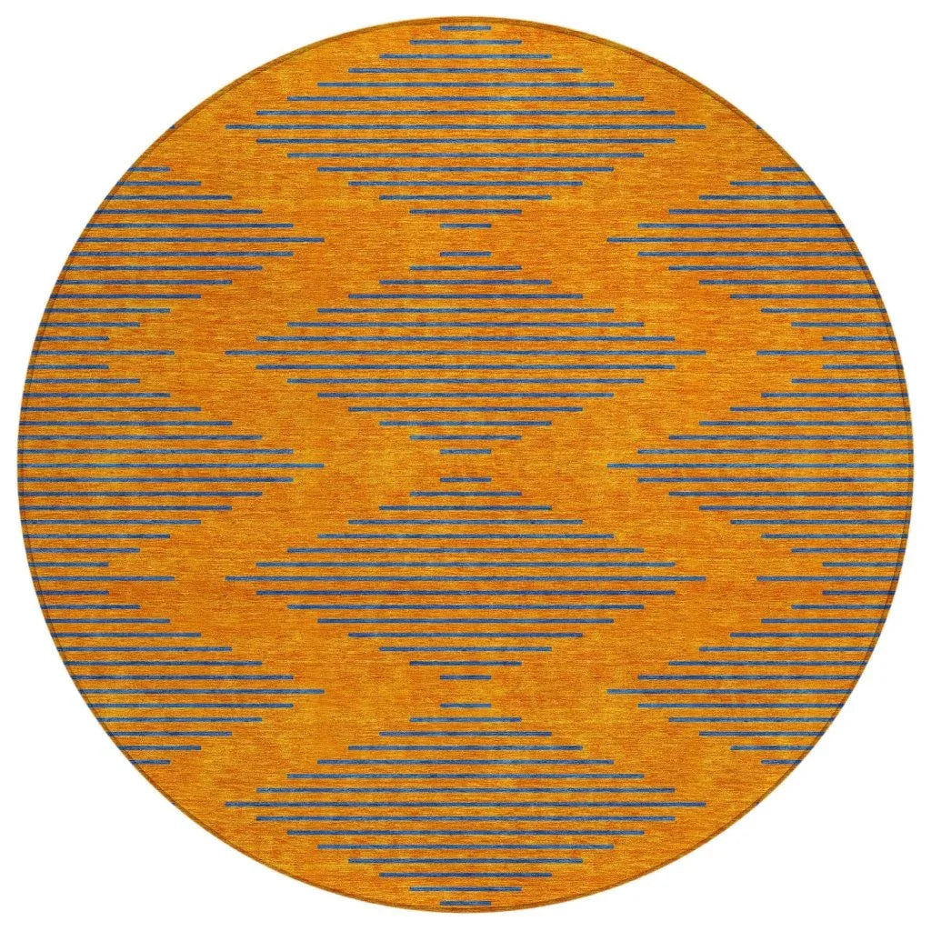 LOOMLAN Rugs Norelia Orange Washable Indoor-Outdoor Rug