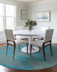 LOOMLAN Rugs Norelia Teal Washable Indoor-Outdoor Rug