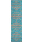 LOOMLAN Rugs Norelia Teal Washable Indoor-Outdoor Rug