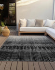 LOOMLAN Rugs Novelle Black Washable Indoor-Outdoor Rug
