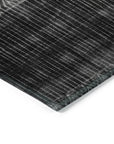 LOOMLAN Rugs Novelle Black Washable Indoor-Outdoor Rug