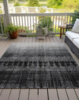LOOMLAN Rugs Novelle Black Washable Indoor-Outdoor Rug