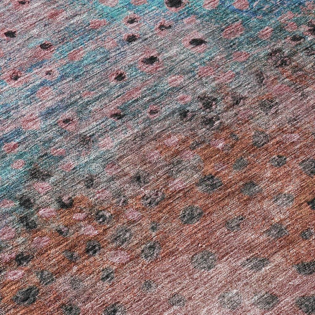 LOOMLAN Rugs Nuvane Orange Washable Indoor-Outdoor Rug