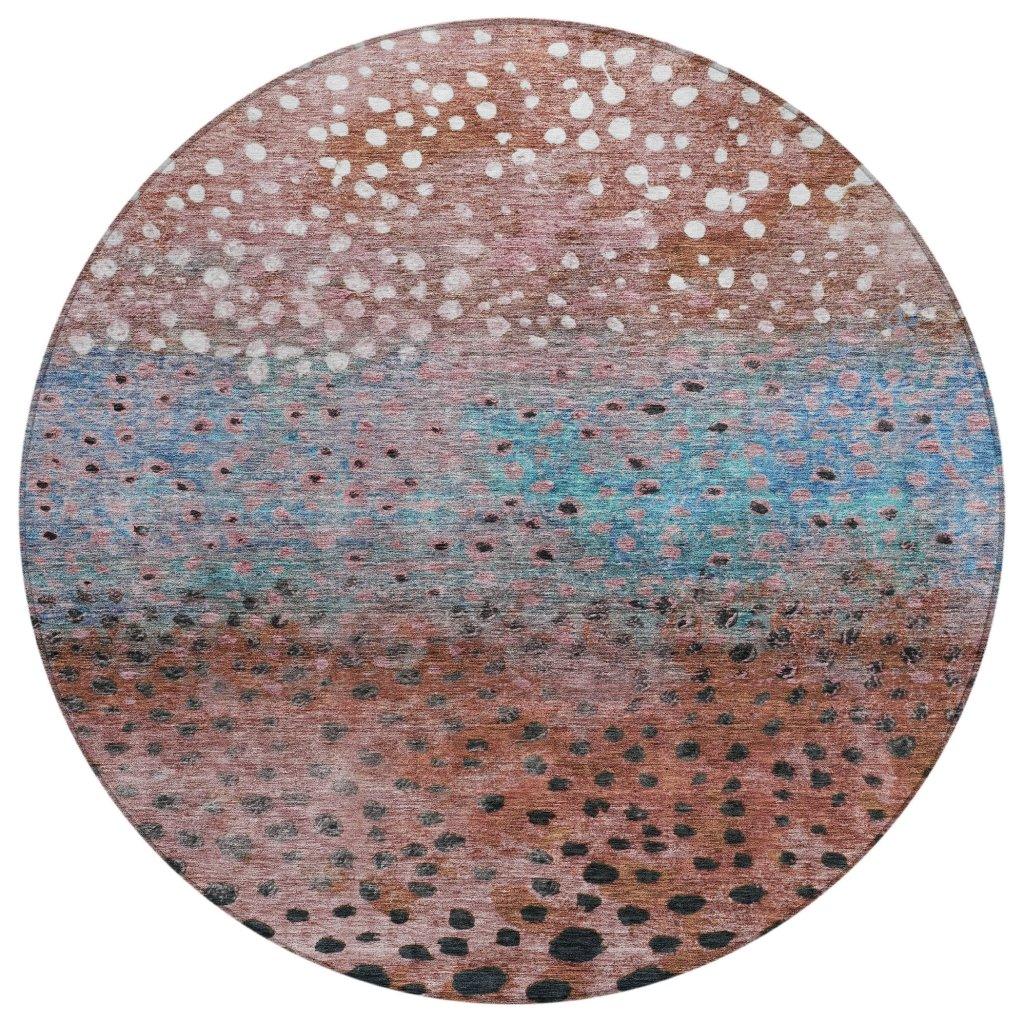 LOOMLAN Rugs Nuvane Orange Washable Indoor-Outdoor Rug