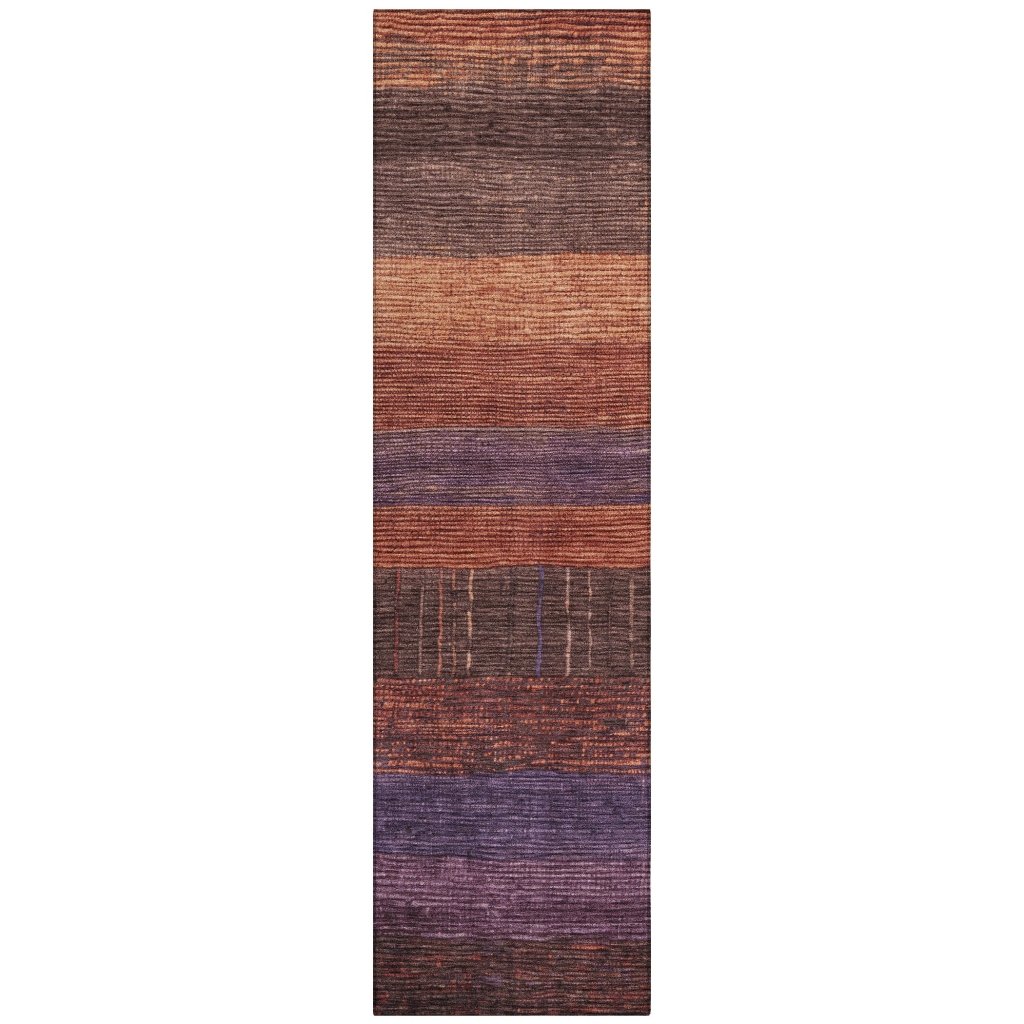 LOOMLAN Rugs Nuvata Orange Washable Indoor-Outdoor Rug