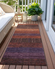 LOOMLAN Rugs Nuvata Orange Washable Indoor-Outdoor Rug