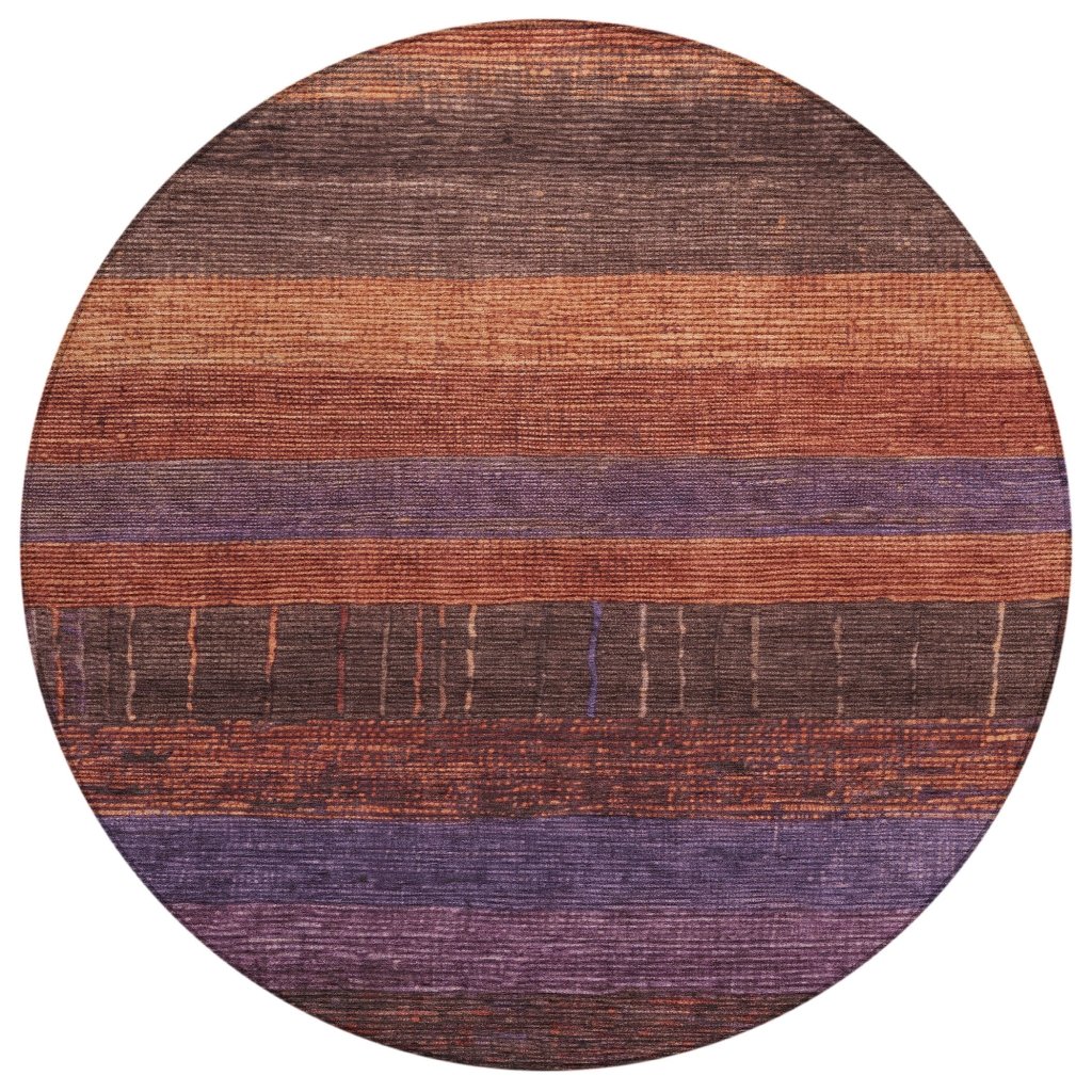 LOOMLAN Rugs Nuvata Orange Washable Indoor-Outdoor Rug