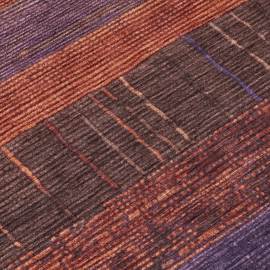 LOOMLAN Rugs Nuvata Orange Washable Indoor-Outdoor Rug