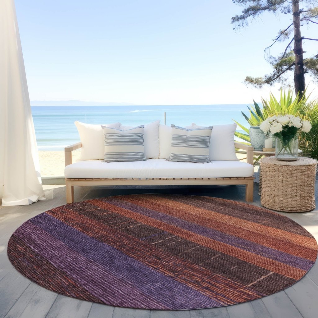 LOOMLAN Rugs Nuvata Orange Washable Indoor-Outdoor Rug