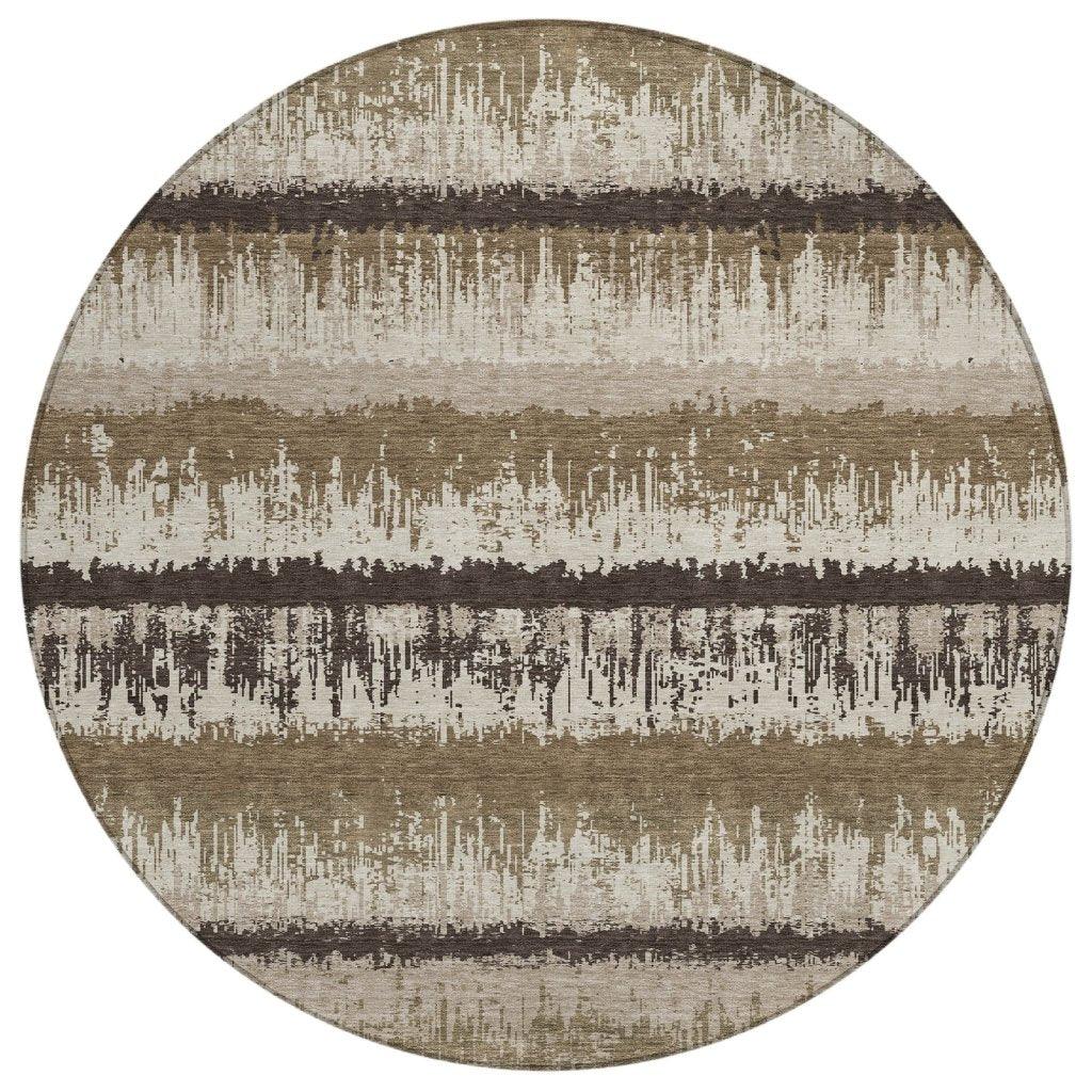 LOOMLAN Rugs Nyelle Brown Washable Indoor-Outdoor Rug