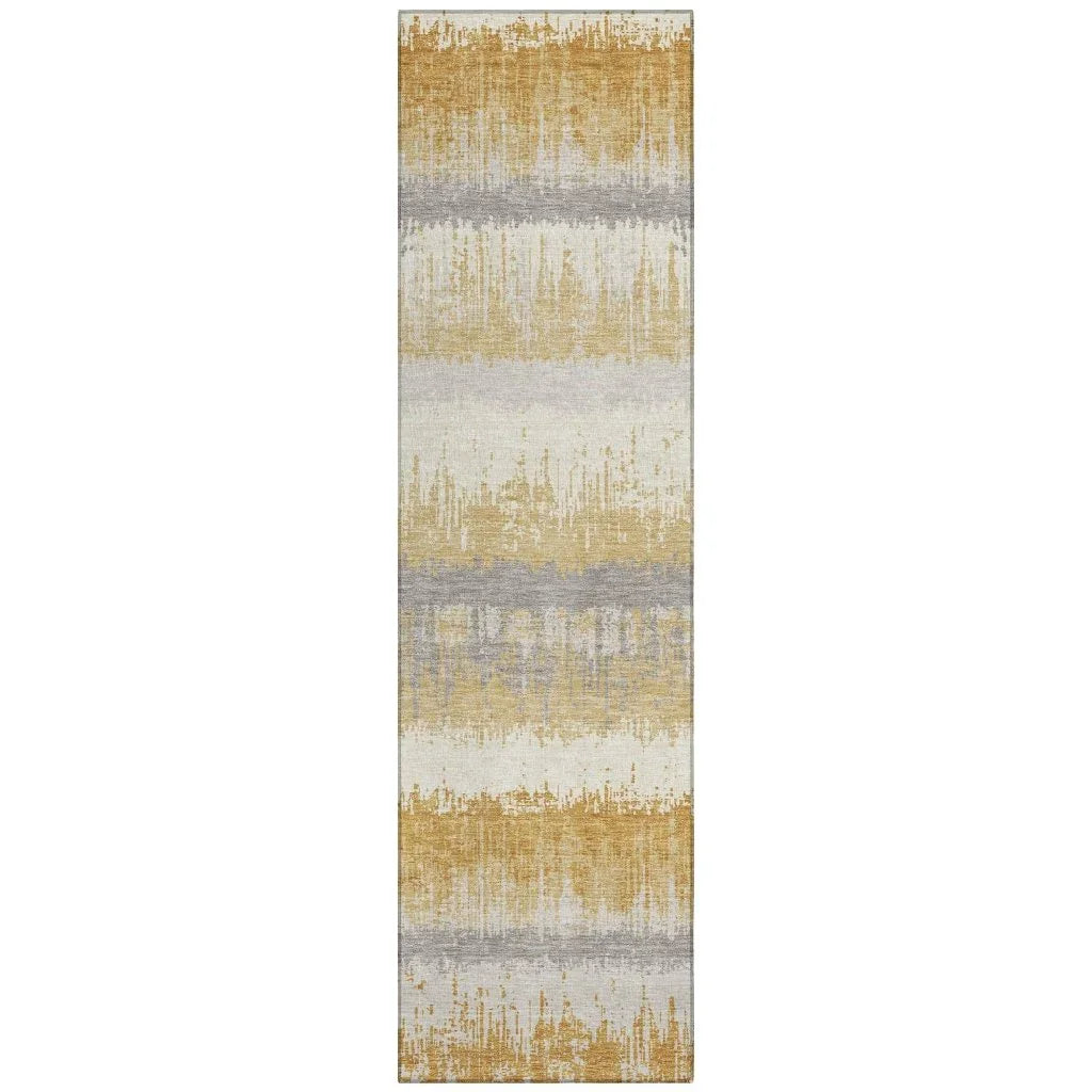 LOOMLAN Rugs Nyelle Gold Washable Indoor-Outdoor Rug