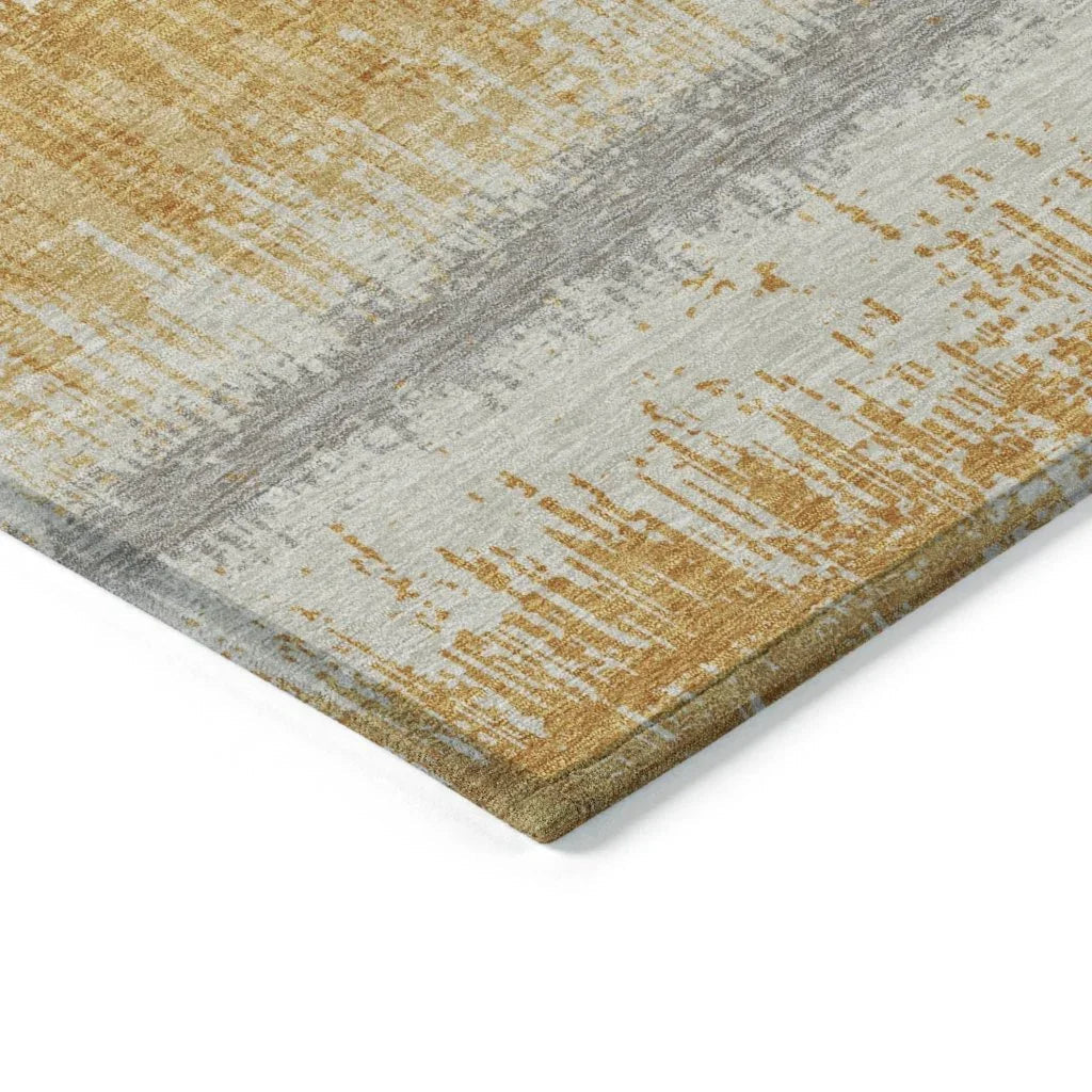 LOOMLAN Rugs Nyelle Gold Washable Indoor-Outdoor Rug