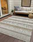 LOOMLAN Rugs Nyelle Ivory Washable Indoor-Outdoor Rug