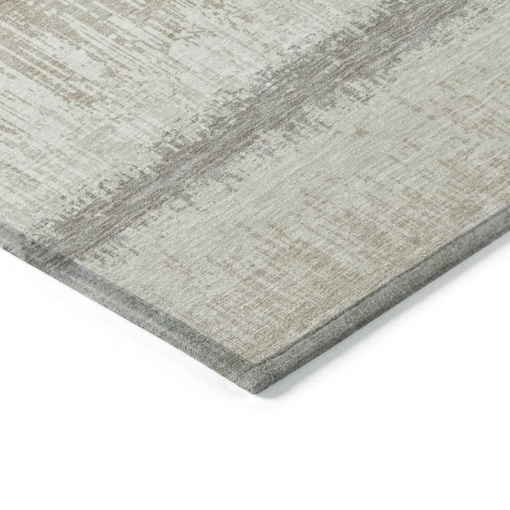 LOOMLAN Rugs Nyelle Ivory Washable Indoor-Outdoor Rug