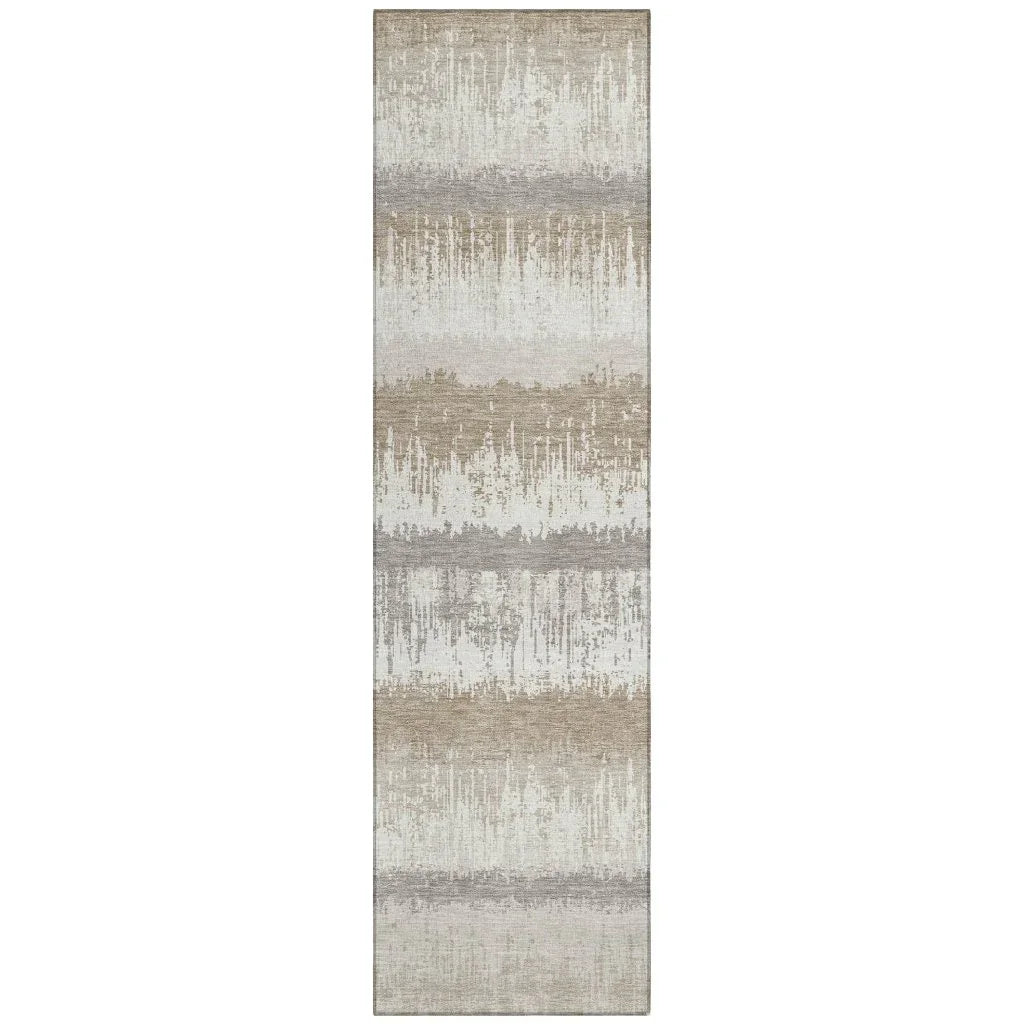 LOOMLAN Rugs Nyelle Ivory Washable Indoor-Outdoor Rug