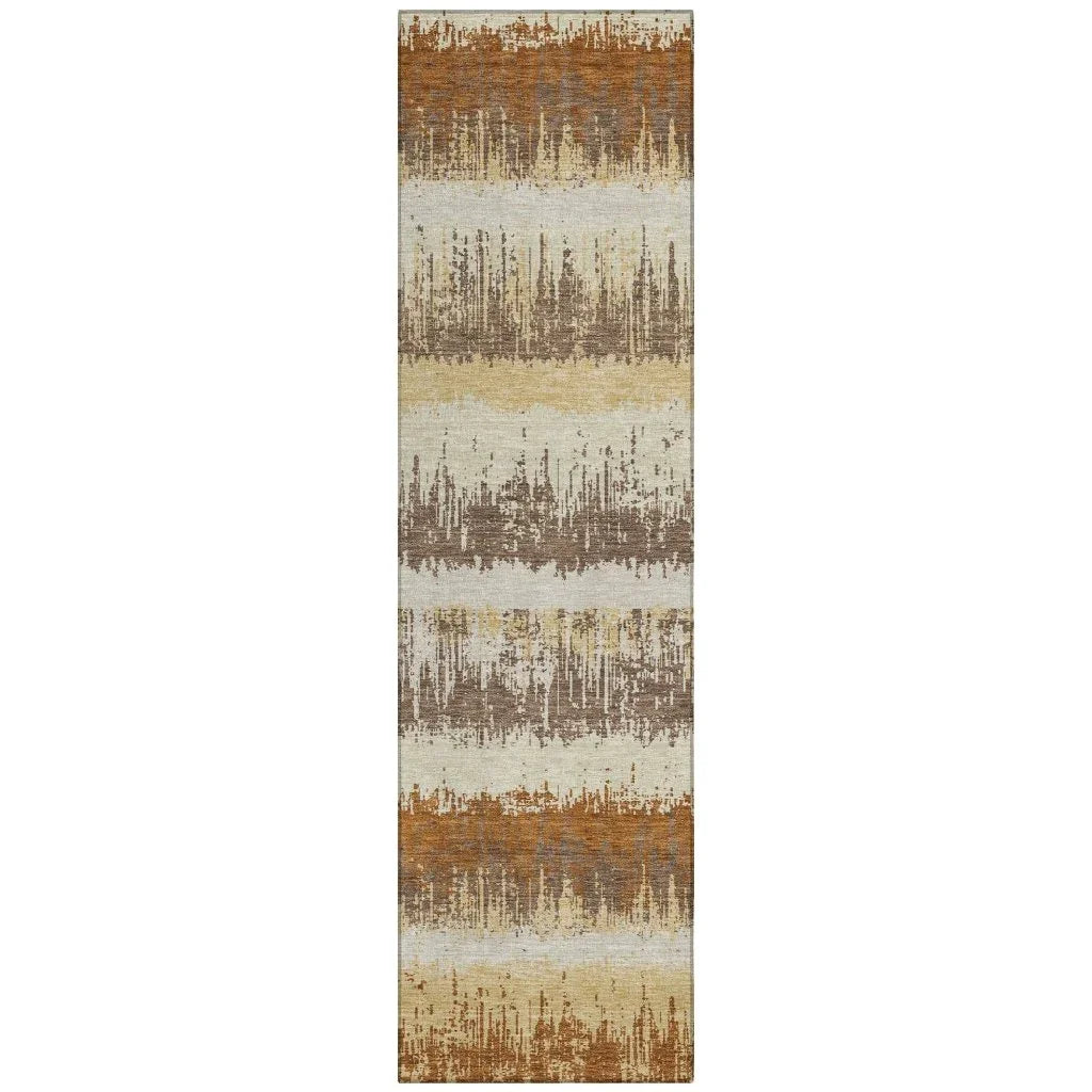 LOOMLAN Rugs Nyelle Mocha Washable Indoor-Outdoor Rug