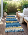 LOOMLAN Rugs Nyelle Navy Washable Indoor-Outdoor Rug