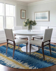 LOOMLAN Rugs Nyelle Navy Washable Indoor-Outdoor Rug