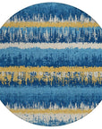 LOOMLAN Rugs Nyelle Navy Washable Indoor-Outdoor Rug