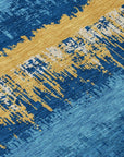 LOOMLAN Rugs Nyelle Navy Washable Indoor-Outdoor Rug