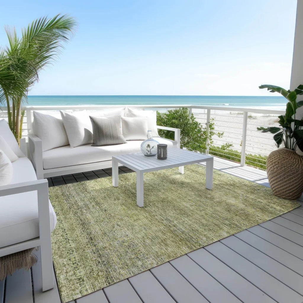 LOOMLAN Rugs Nymara Green Washable Indoor-Outdoor Rug