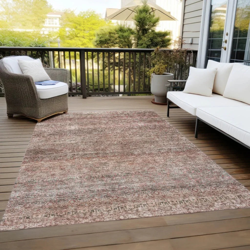 LOOMLAN Rugs Nymara Orange Washable Indoor-Outdoor Rug