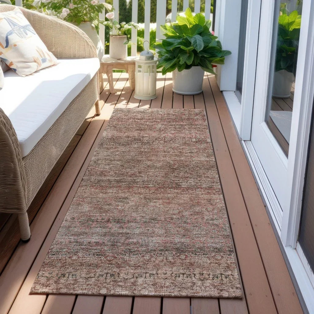 LOOMLAN Rugs Nymara Orange Washable Indoor-Outdoor Rug