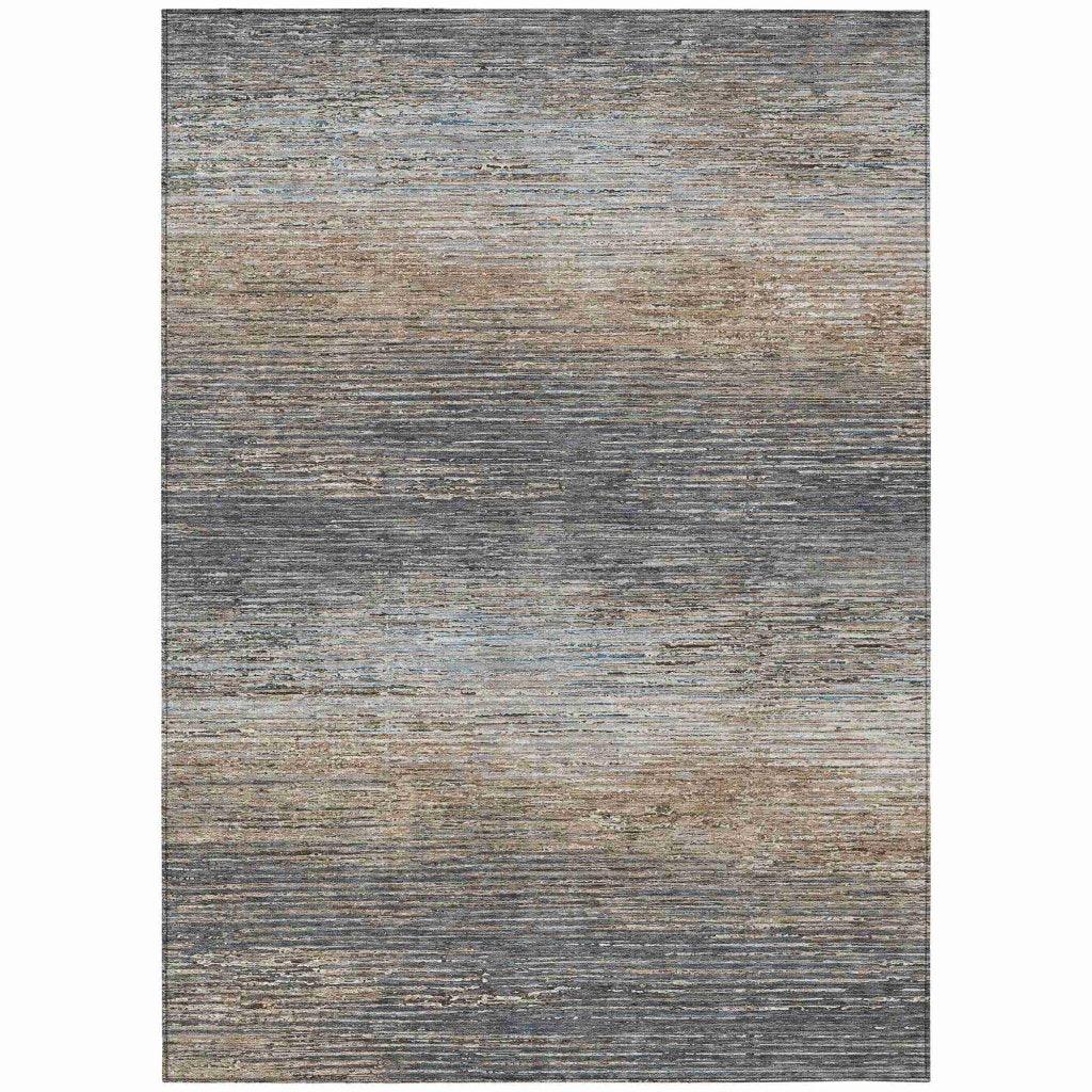 LOOMLAN Rugs Nyra Gray Washable Indoor-Outdoor Rug