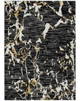LOOMLAN Rugs Oceana Black Washable Indoor-Outdoor Rug