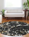 LOOMLAN Rugs Oceana Black Washable Indoor-Outdoor Rug