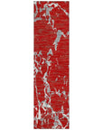 LOOMLAN Rugs Oceana Red Washable Indoor-Outdoor Rug
