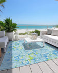 LOOMLAN Rugs Oceana Sky Washable Indoor-Outdoor Rug